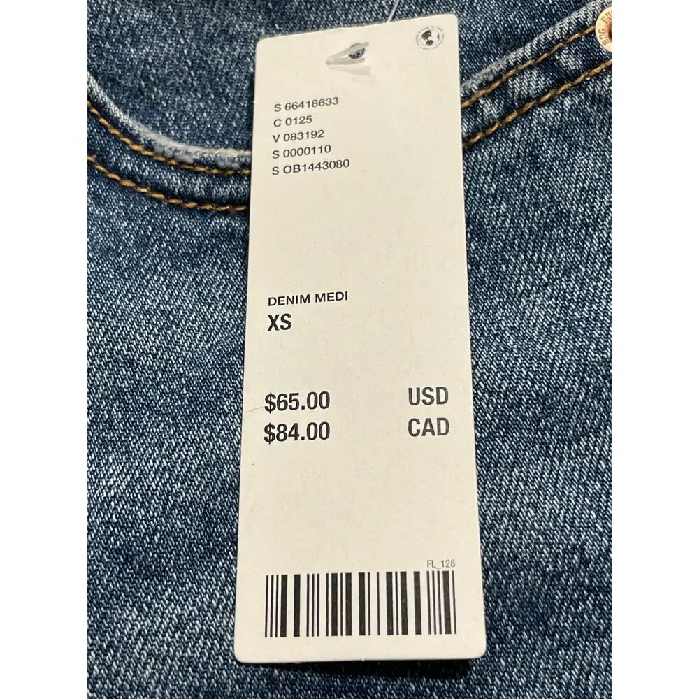 NWT Urban Outfitters BDG Jean Shorts Womens XS Denim Pull On Baggy Short MSRP$65